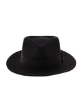 Saint Laurent Women Black Fedora Hat With Engraved Logo In Felt Woman