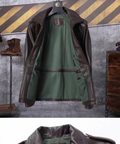 Autumn And Winter Workwear Leather Jacket For Men