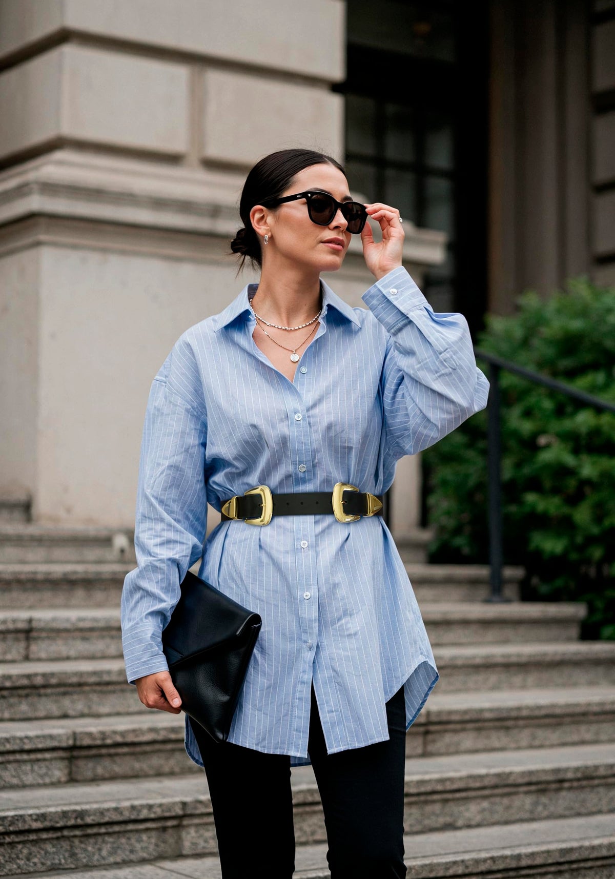 Double Buckle Western Waist Belt for Women
