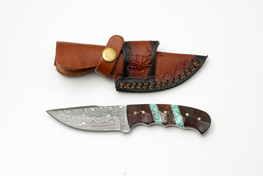 Titan Damascus Drop-Point Skinner TK-465
