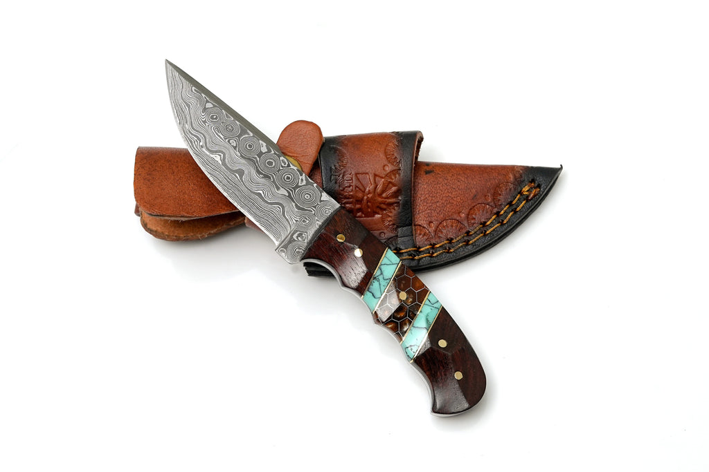 Titan Damascus Drop-Point Skinner TK-465