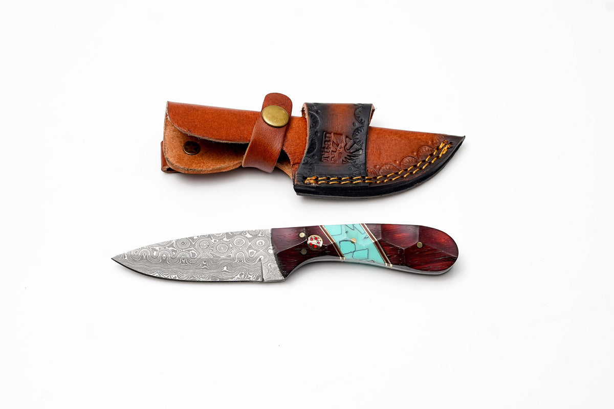 Titan Damascus Drop-Point Hunter TK-497