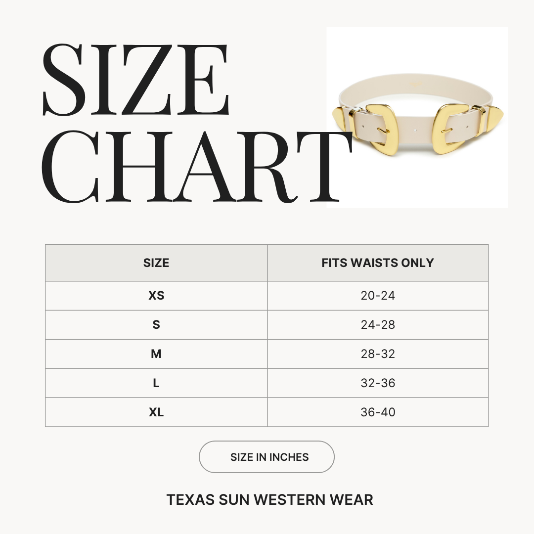Double Buckle Western Waist Belt for Women