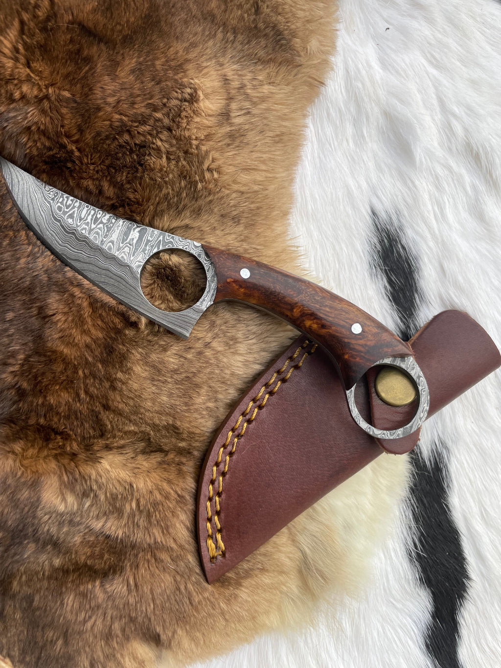 Titan Damascus Skinner Knife TK-059