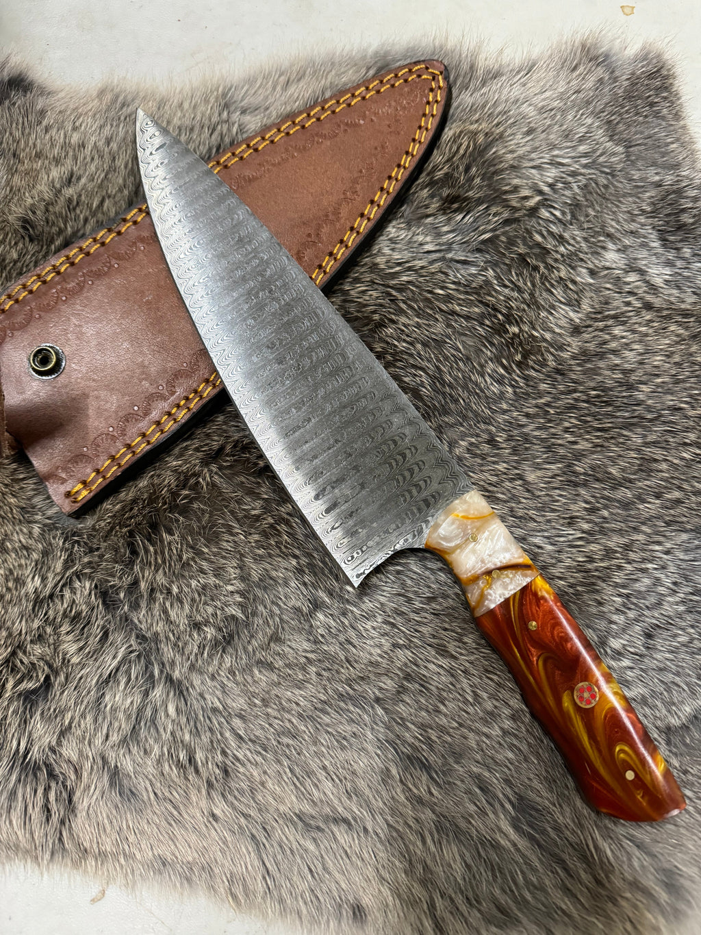 Damascus Steel Custom Chef Knife TK-104