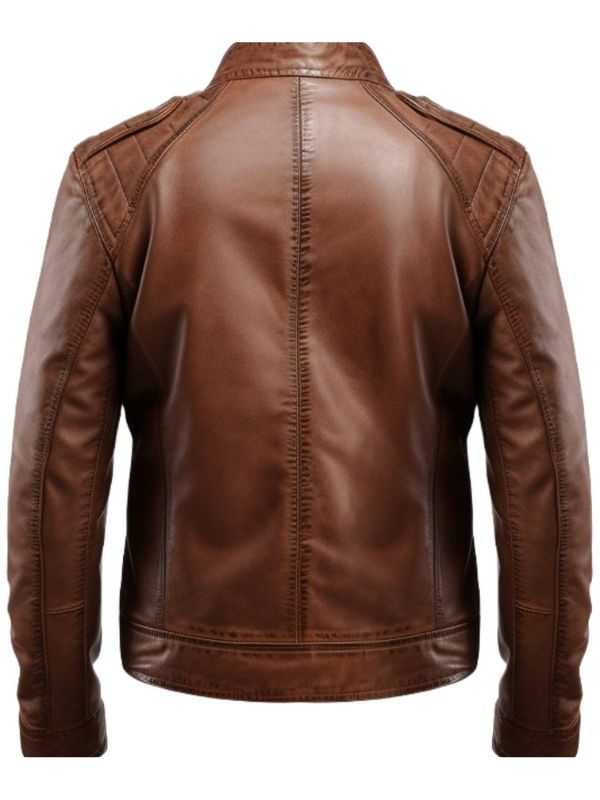 Men's Brown Slim-Fit Jacket