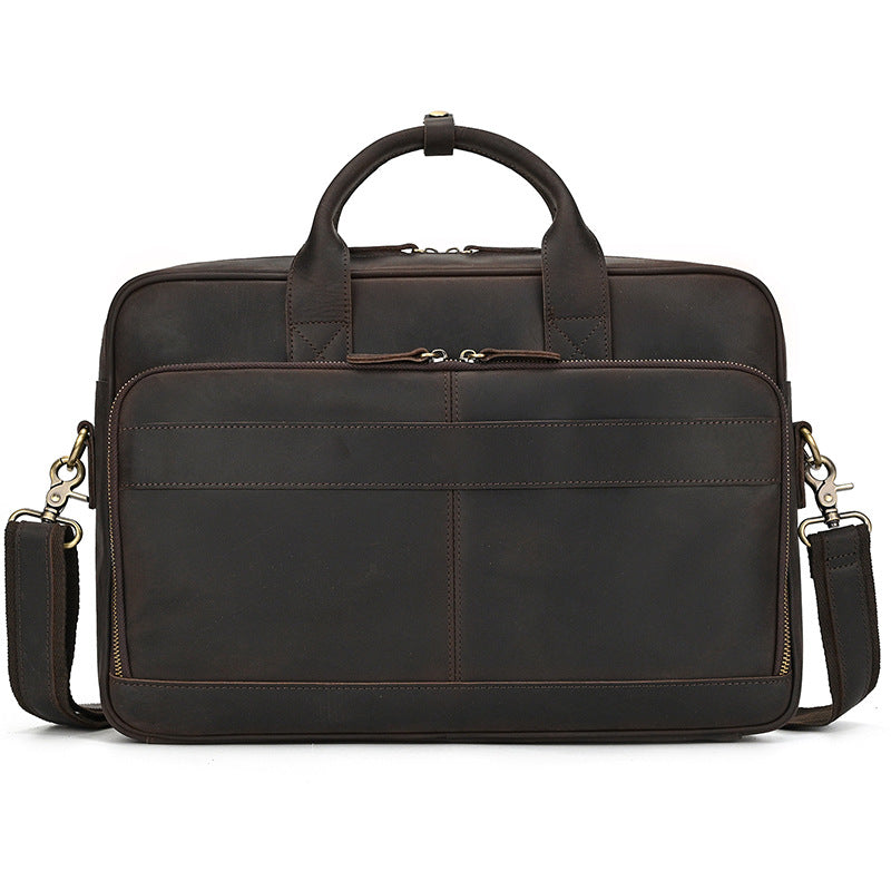 Men's Retro Genuine Leather Commuter Crazy Horse Men's Handbags