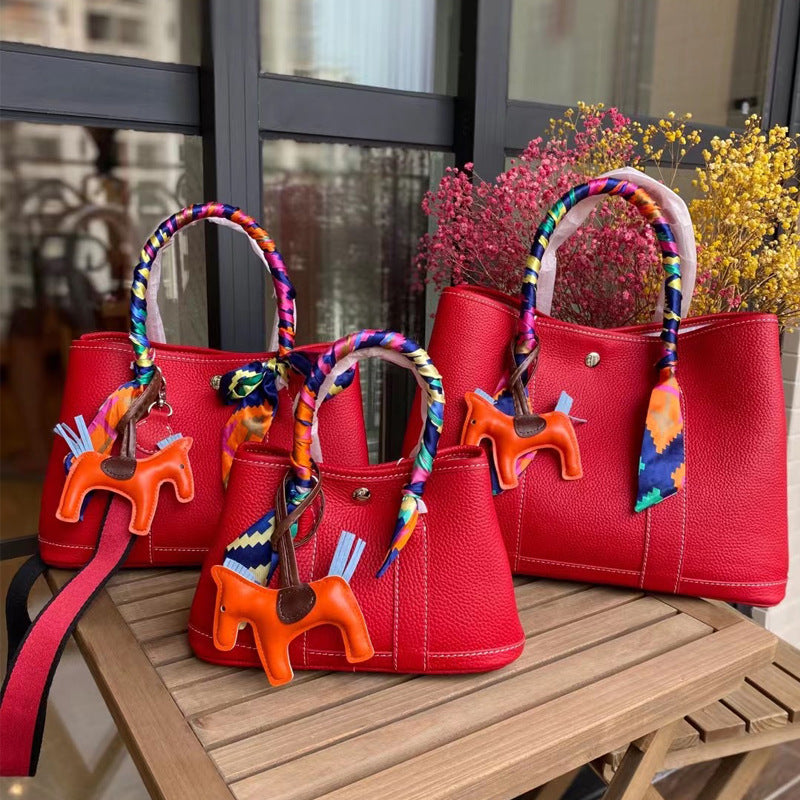 Genuine Leather Fashion Simple Large Capacity Portable Shoulder Bags