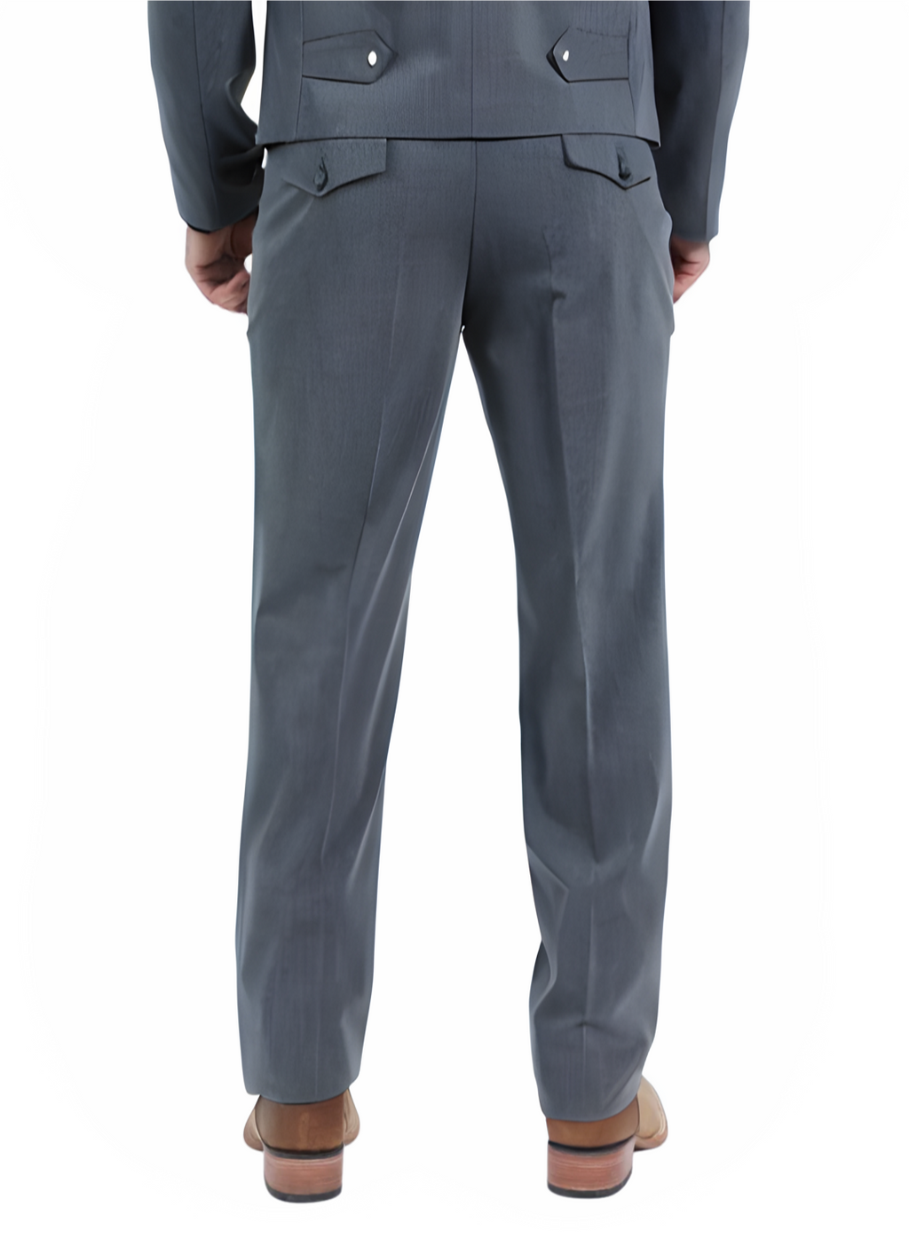Men's Charcoal Western Suit 2-Piece - Cowboy Suit with Western Yoke & Pearl Snaps