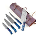 Titan Blue Galaxy 5-Piece Damascus Kitchen Knife Set TK-452