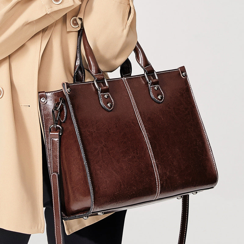 Women Leather Handbag, Full Grain Leather Designer Handbag, Gift For Her