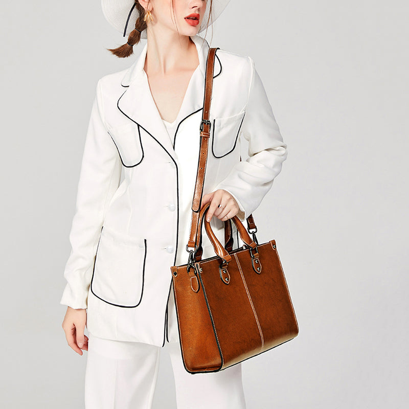 Women Leather Handbag, Full Grain Leather Designer Handbag, Gift For Her