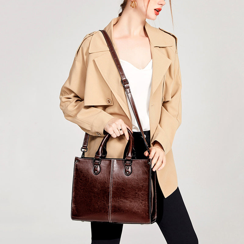 Women Leather Handbag, Full Grain Leather Designer Handbag, Gift For Her